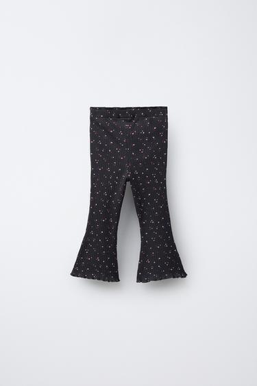 FLORAL FLARE LEGGINGS - Anthracite grey by Zara - Image 1