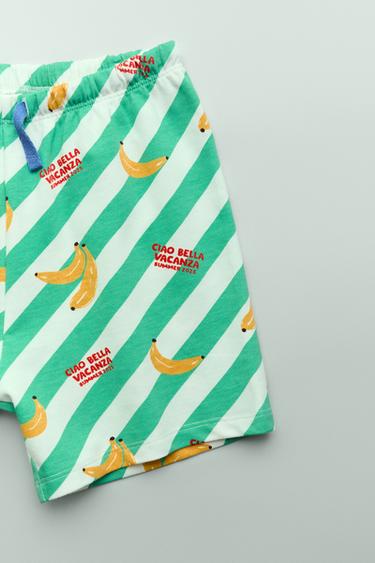 2-6 YEARS/ BANANA T-SHIRT AND BERMUDA PYJAMAS - Yellow by Zara