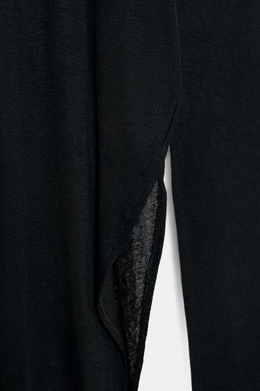 TOP ASYMÉTRIQUE SUPIMA® - Noir de Zara - Image 2