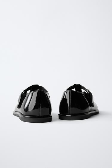 PATENT T-BAR SHOES - Black by Zara - Image 4