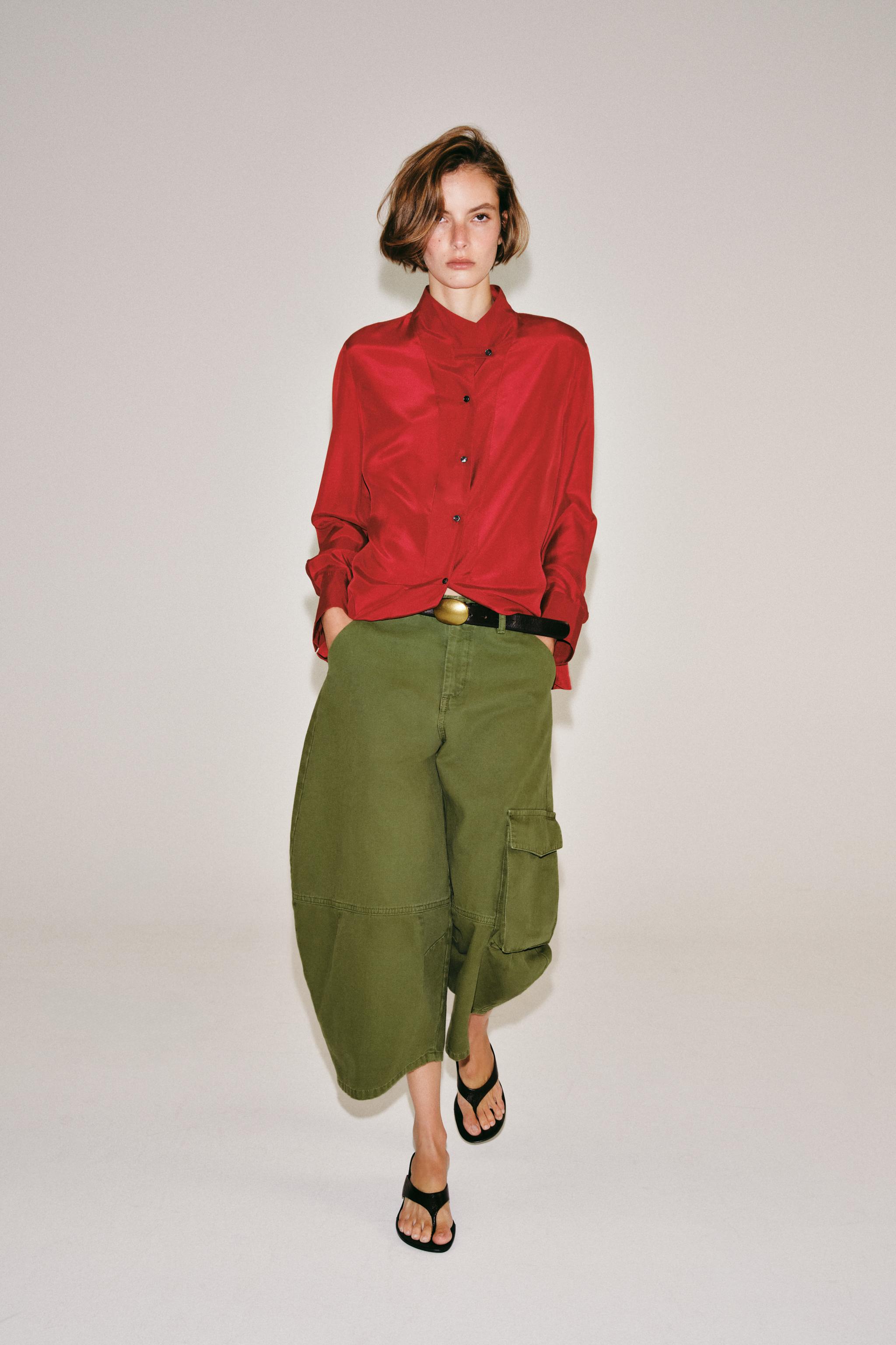 Женские рубашки Zara 100% SILK ZW COLLECTION SHIRT — фото 5
