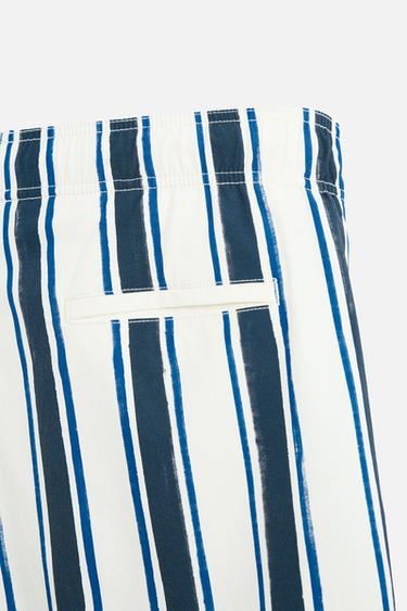MAILLOT DE BAIN MOYEN RAYURES - Écru / Bleu de Zara - Image 9