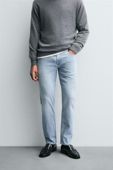 BASIC SLIM FIT JEANS - Light blue by Zara - Image 1