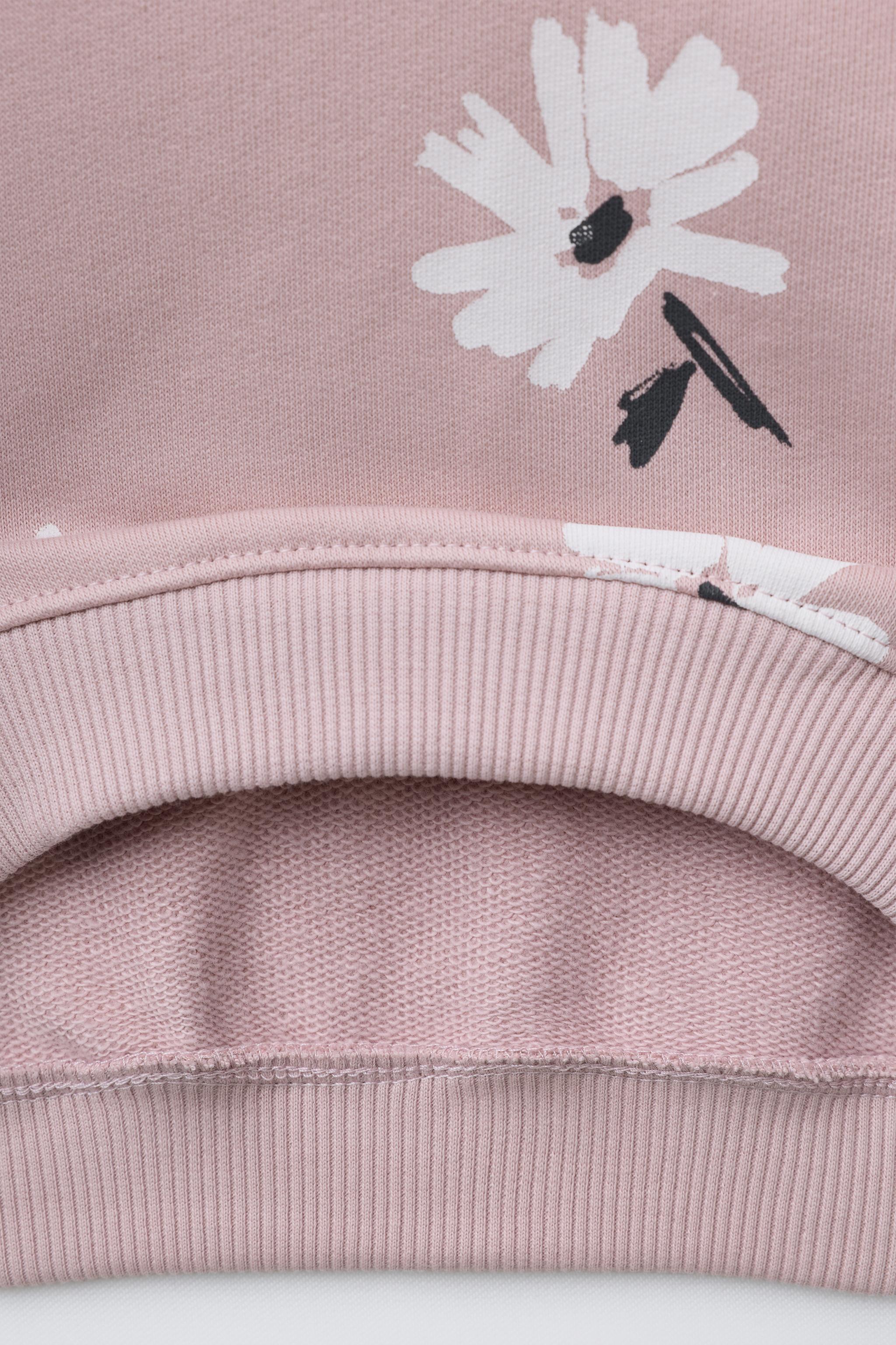PRINTED RIB SWEATSHIRT AND LEGGING JOGGING SET