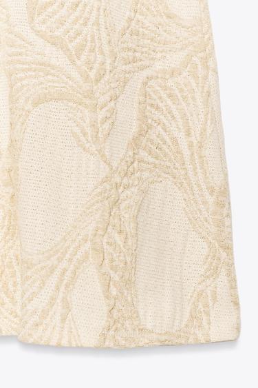 ROBE HALTER JACQUARD - Doré de Zara - Image 7