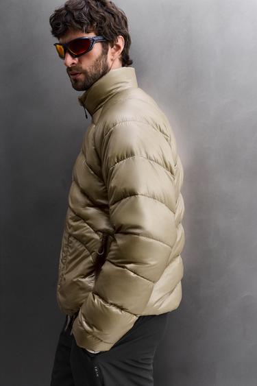 VESTE DOUDOUNE PLIABLE 100 % PLUMES - Marron clair de Zara - Image 4