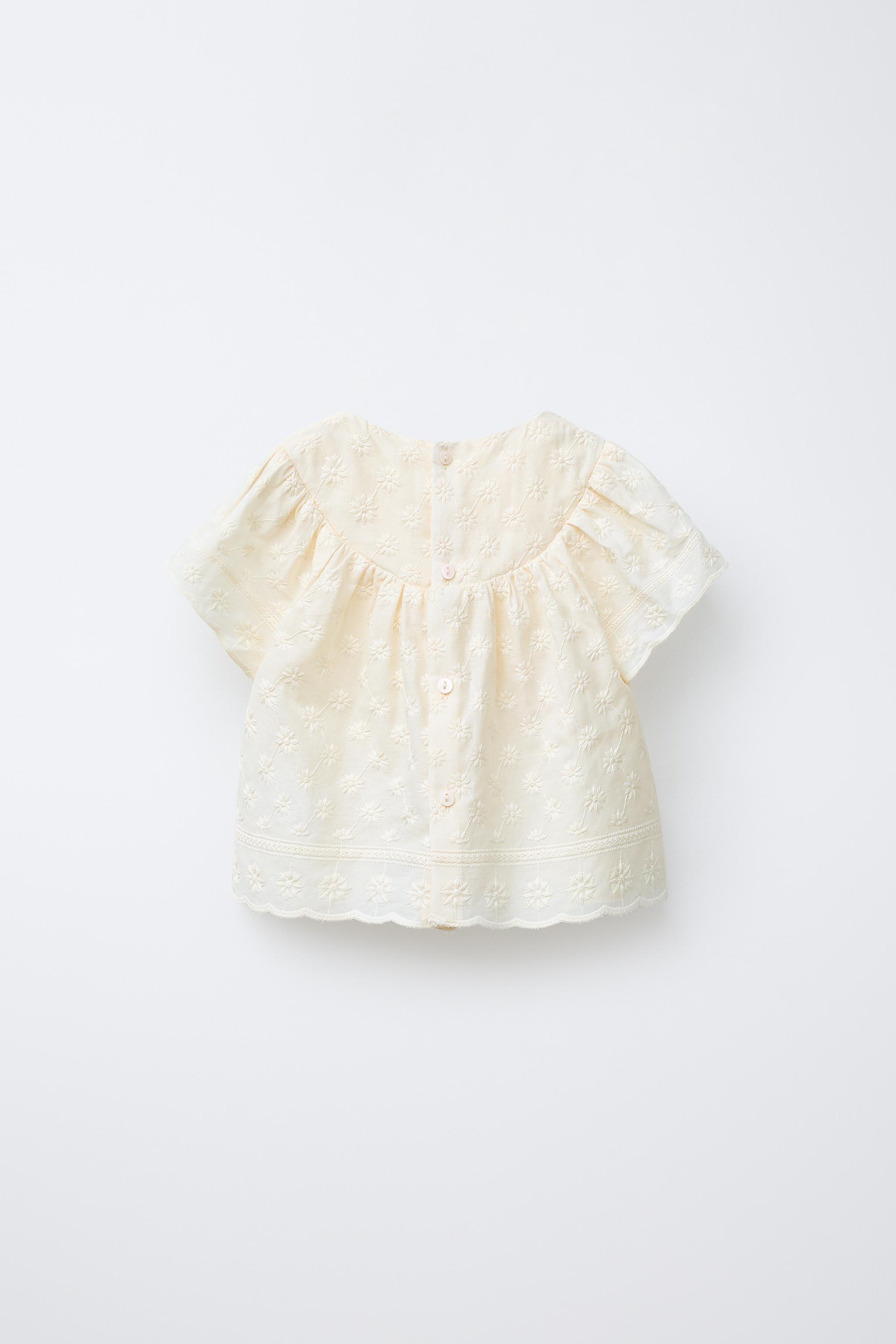 花柄刺繍ブラウス - エクリュ | ZARA Japan / 日本