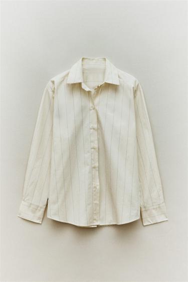 STRIPED SHIRT - Ecru by Zara - Image 5