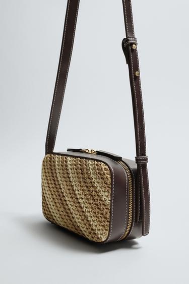 WOVEN CROSSBODY BAG - Brown by Zara - Image 4