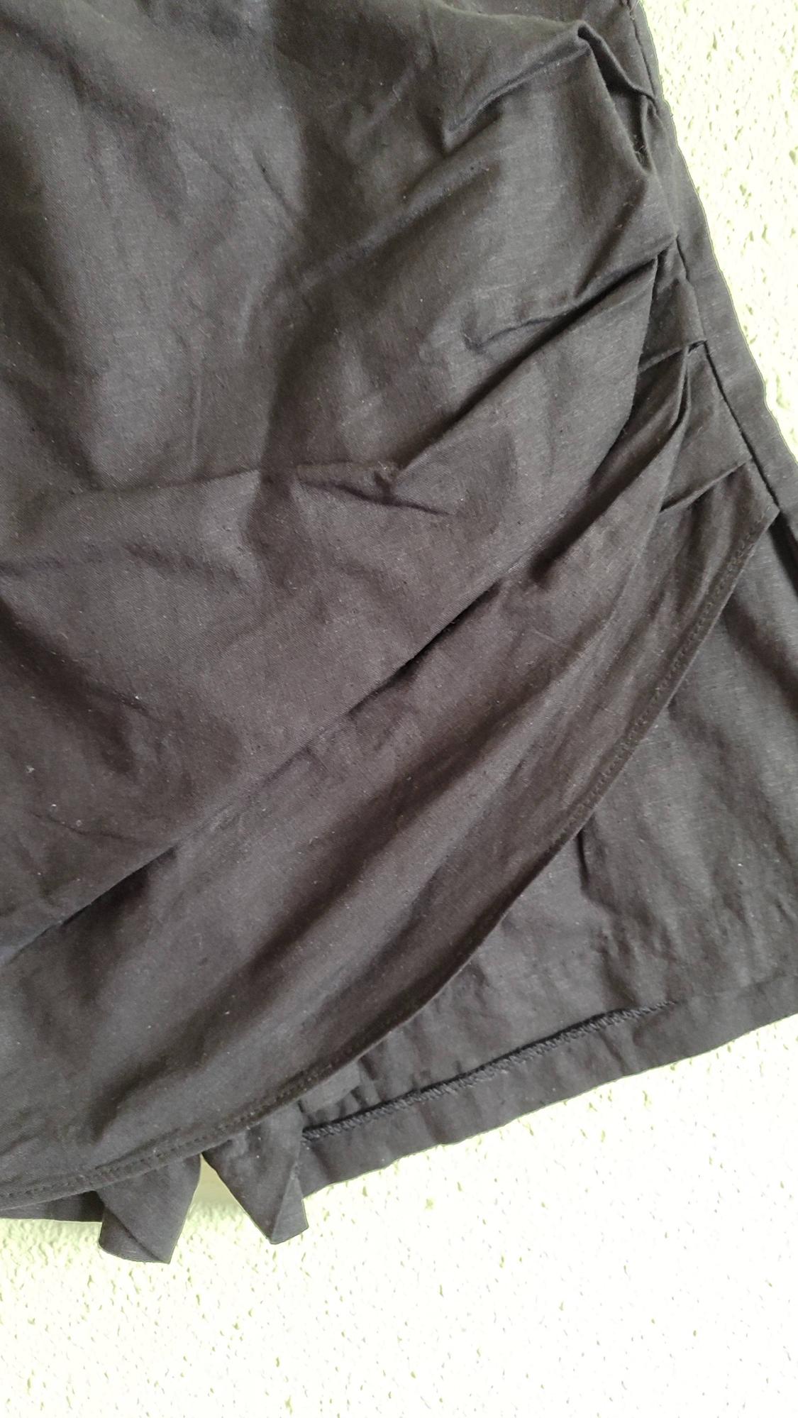 FALDA PANTALÓN DRAPEADA CON LINO - Image 2
