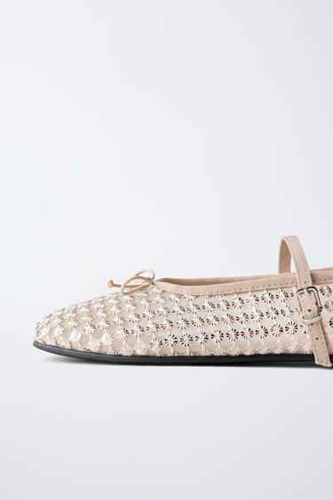 SEQUIN BALLET FLATS - Pink by Zara - Image 5