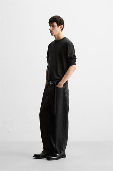 JEAN FUSELÉ LARGE - Noir de Zara - Image 3