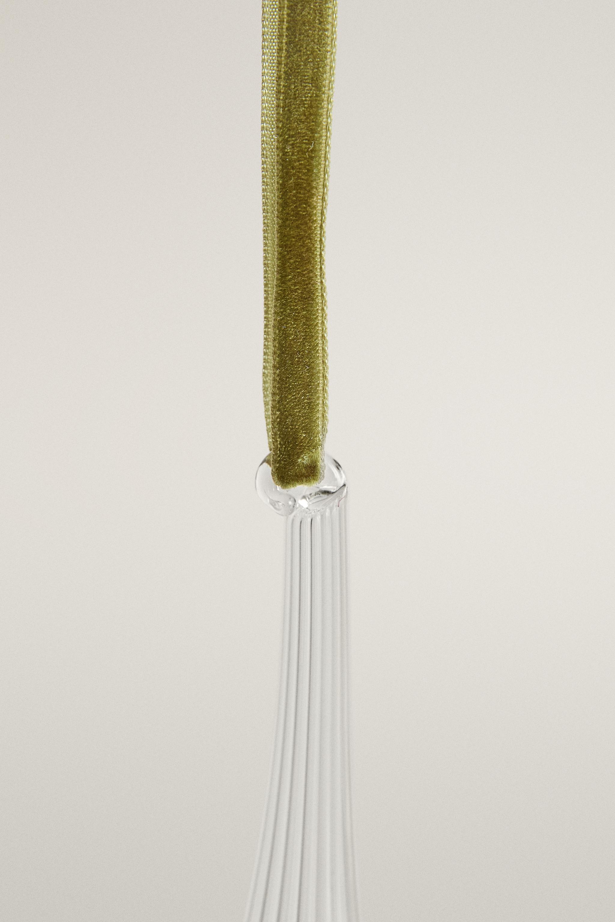 FLORAL GLASS CHRISTMAS TREE ORNAMENT - Transparent | ZARA United