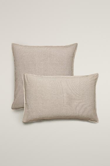 STRIPED PILLOWCASE - Beige by Zara