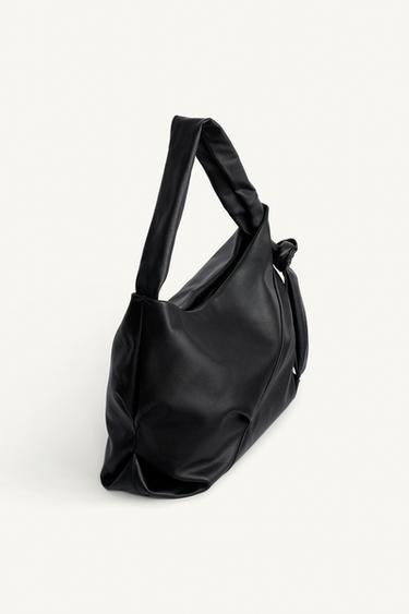 LEATHER SHOULDER BAG - Black by Zara - Image 2