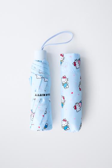 PARAGUAS PLEGABLE ESTAMPADO HELLO KITTY AND FRIENDS © SANRIO - Azul claro de Zara