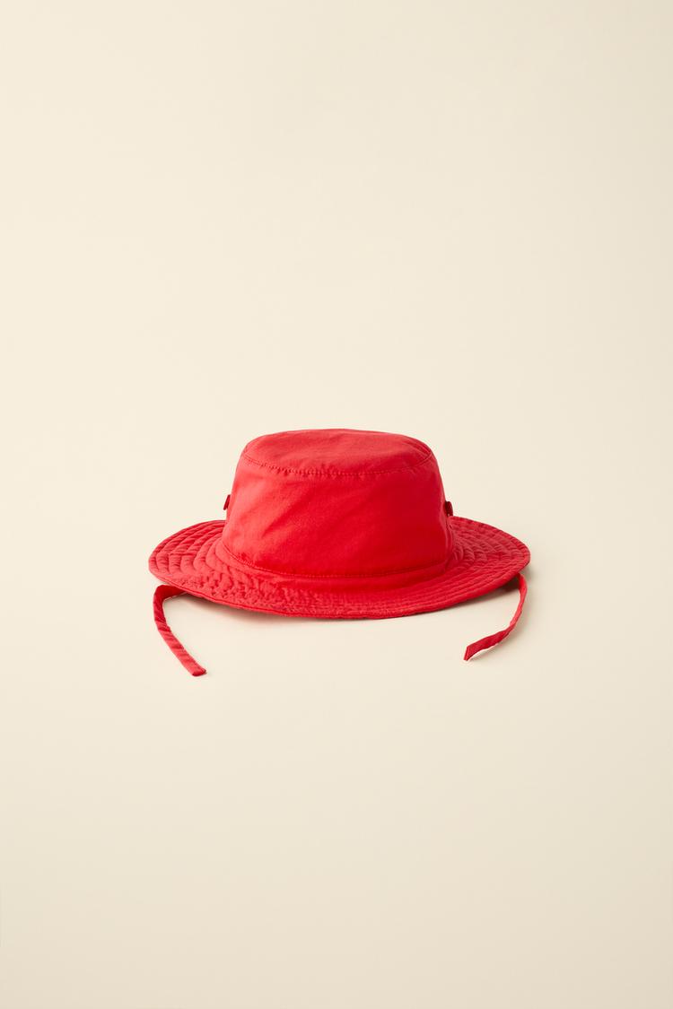 CREATED BY CARAMEL LONDON X ZARA BUCKET HAT — Red