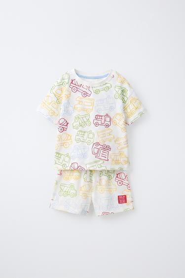 1 1/2-6 JAAR/ TRACTORPYJAMA - Ecru van Zara - Afbeelding 0