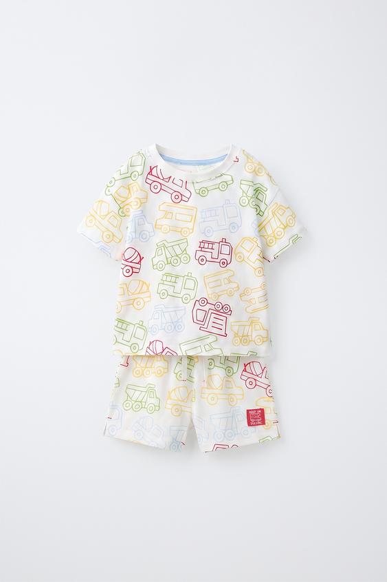 1 1/2-6 YEARS/ TRACTOR PYJAMAS - Ecru by Zara - Image 0