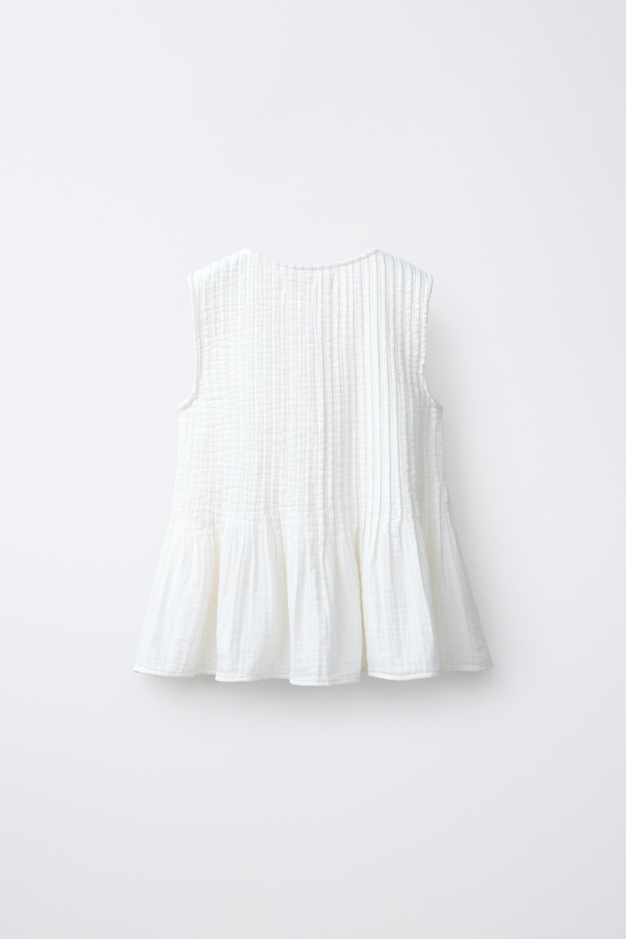LACE INSERT PIN TUCK BLOUSE
