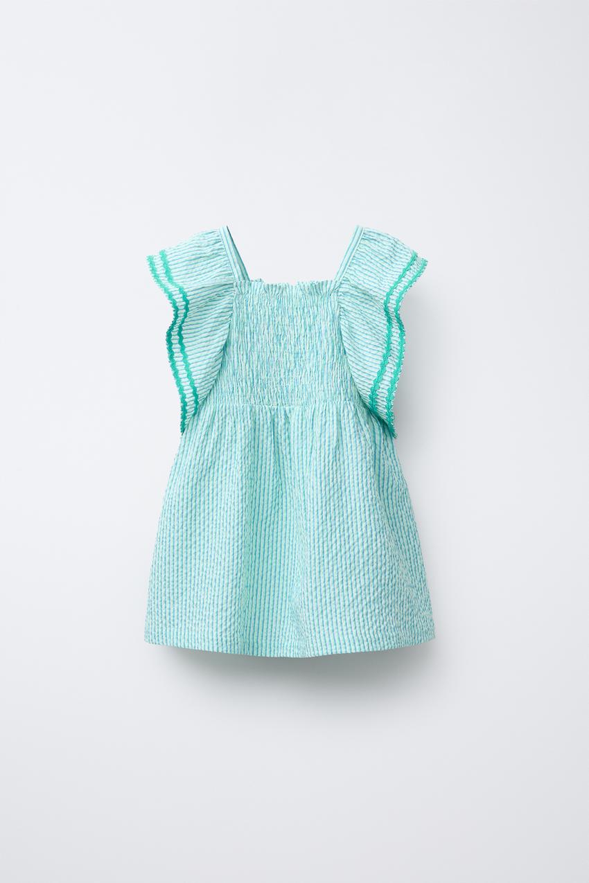 TEXTURE STRIPED DRESS
