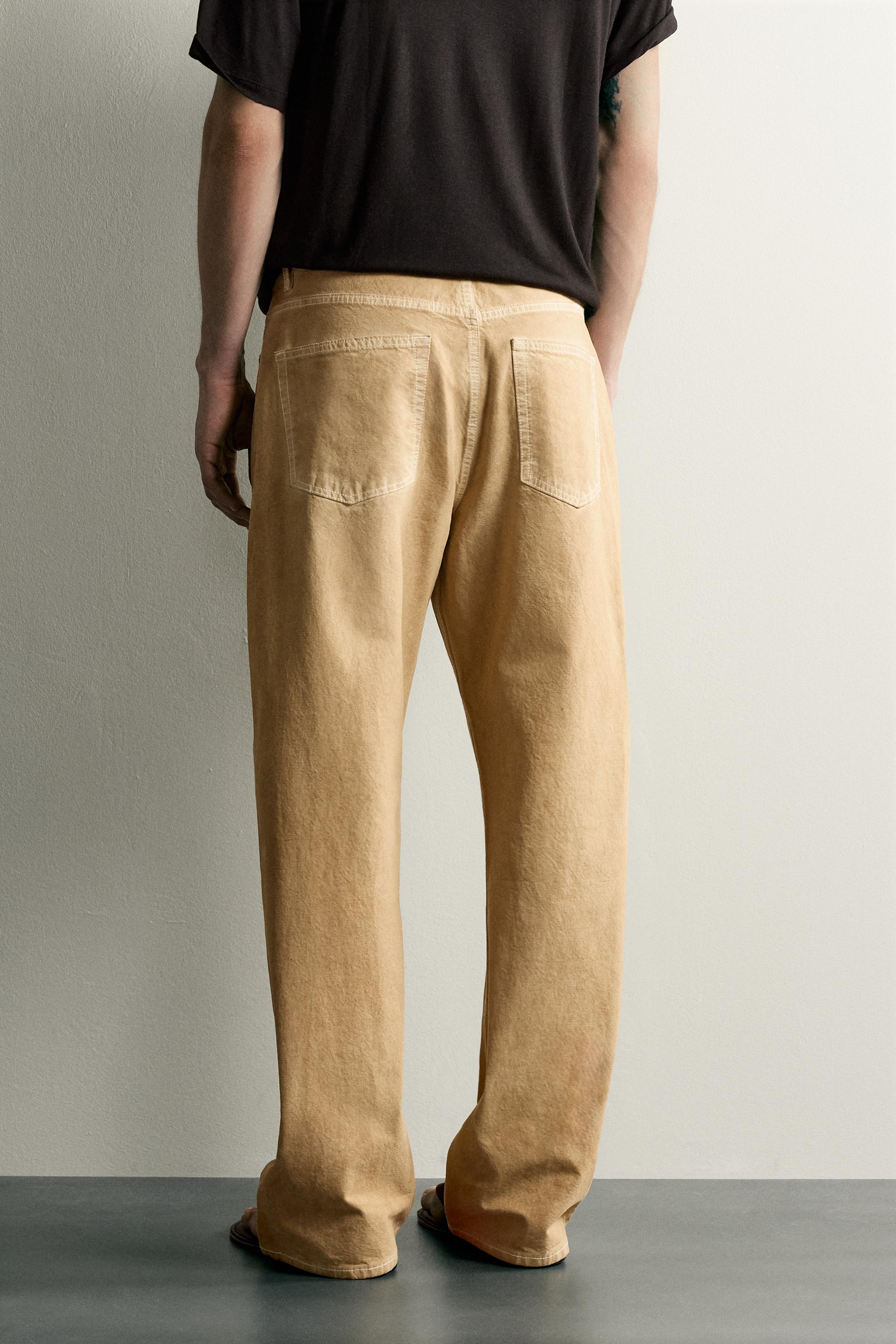 Мужские джинсы Zara IRREGULAR WASH LOOSE FIT JEANS — фото 3