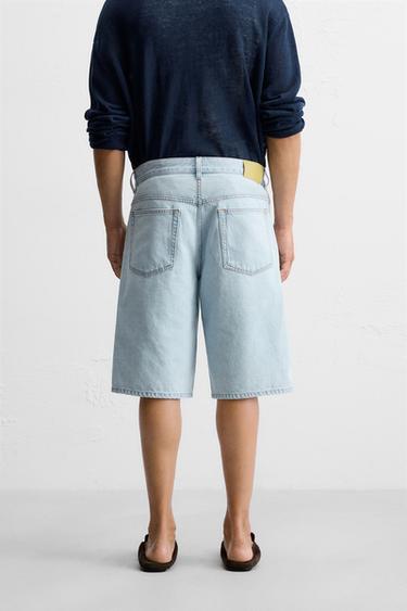BAGGY FIT DENIM BERMUDA SHORTS - Light blue by Zara - Image 2