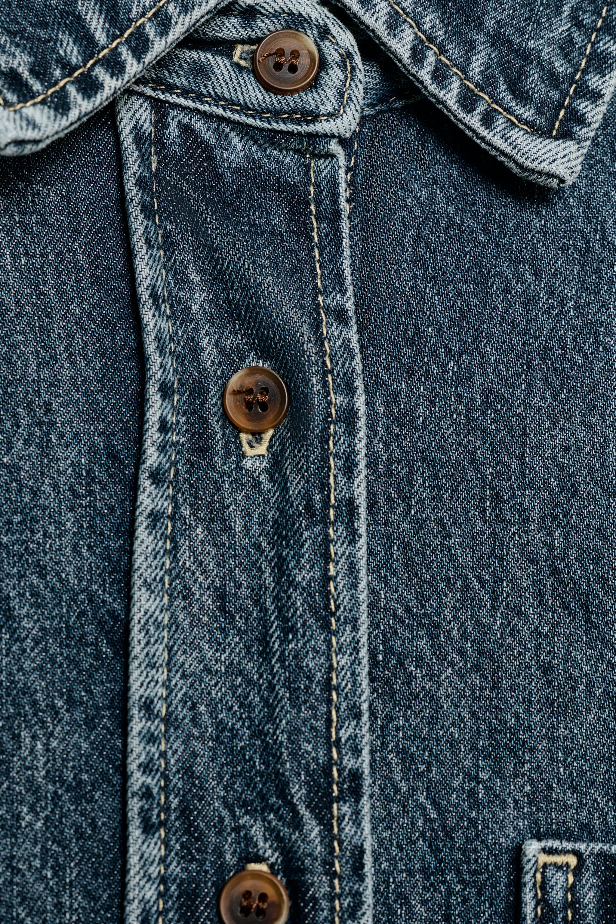 Zara ZW COLLECTION DENIM GÖMLEK görsel 8