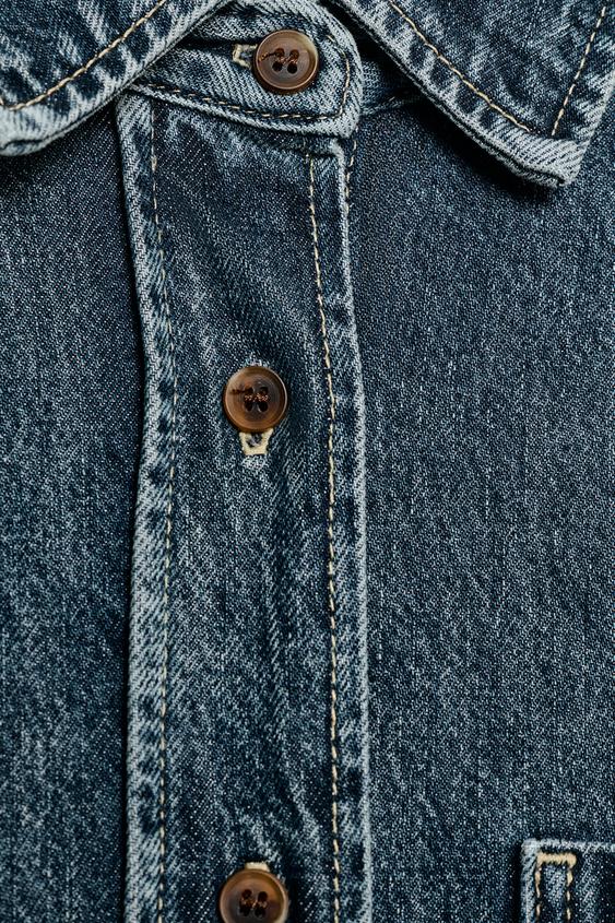 CHEMISE DENIM ZW COLLECTION - Bleu de Zara - Image 7