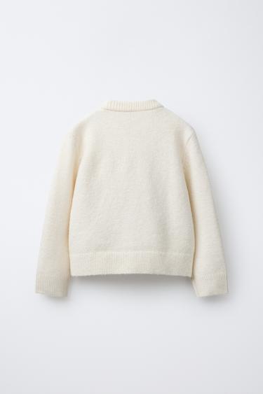 PLAIN KNIT CARDIGAN - Vanilla by Zara - Image 1