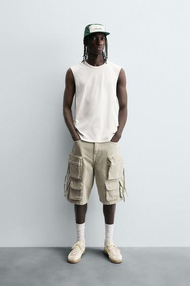 CAMISETA TANK RELAXED FIT - Blanco de Zara