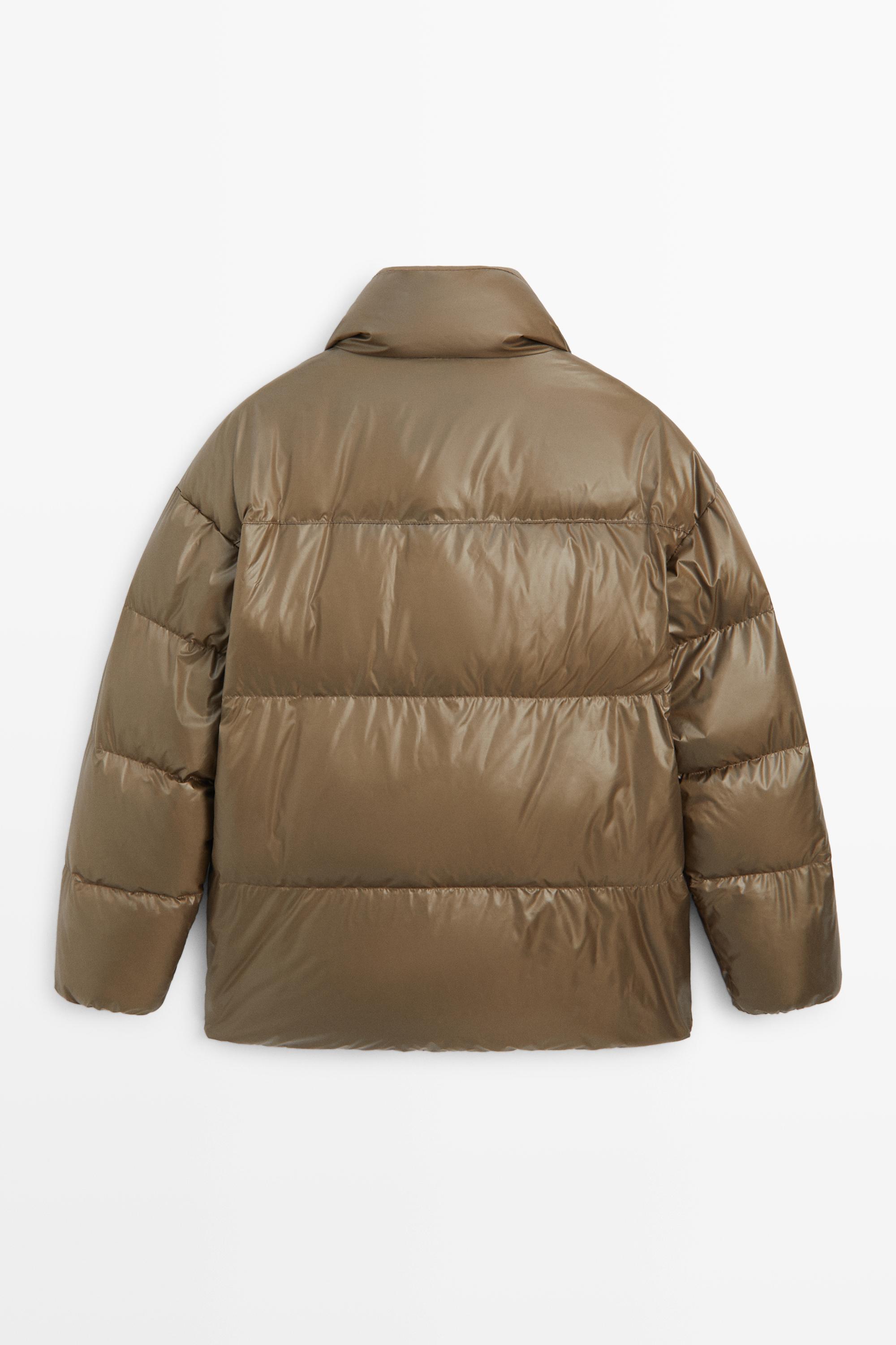 Down jacket with pocket detail