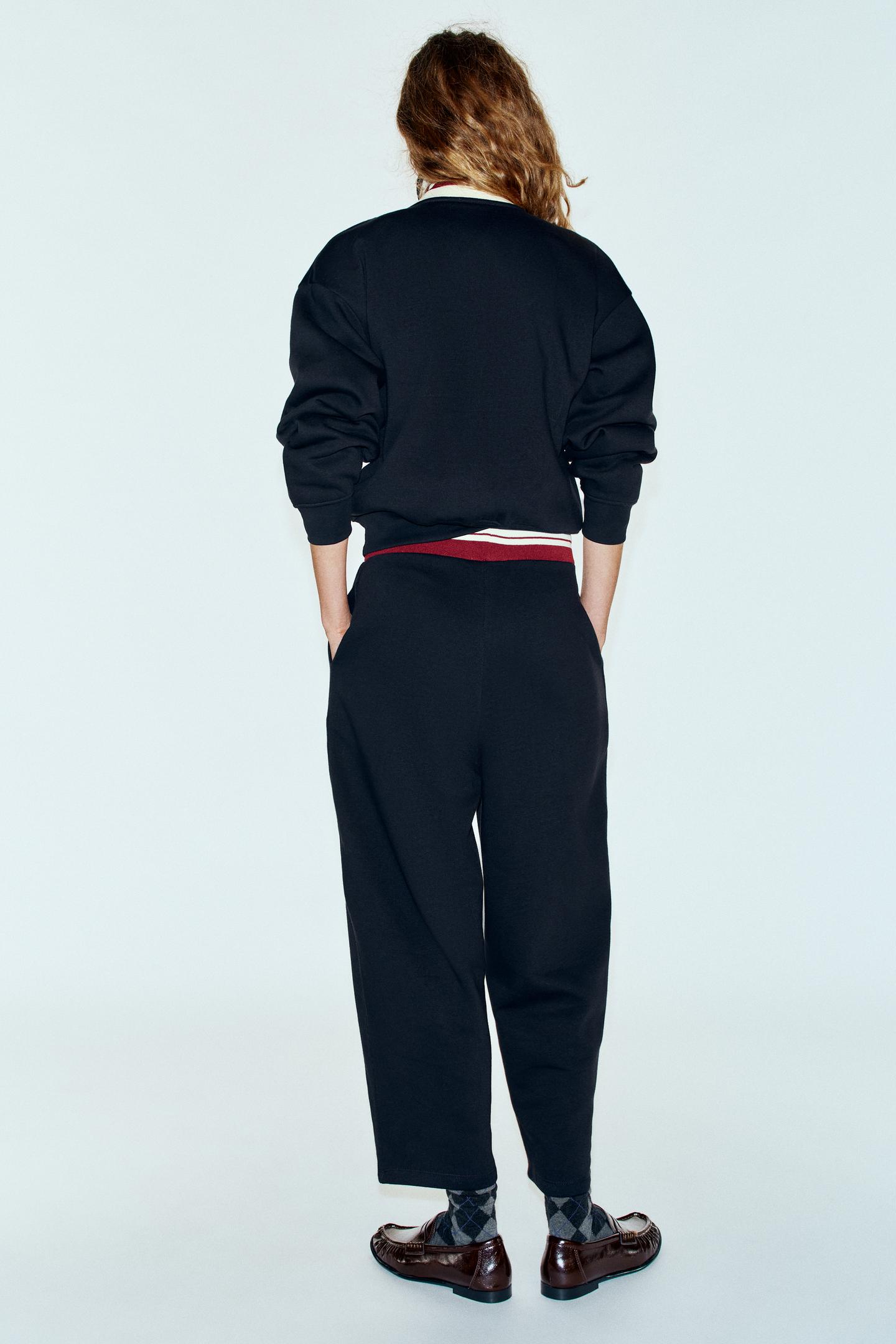 Женская куртка Zara ZA Embroidered Sweatshirt, цвет: Тёмно-синий — фото 5