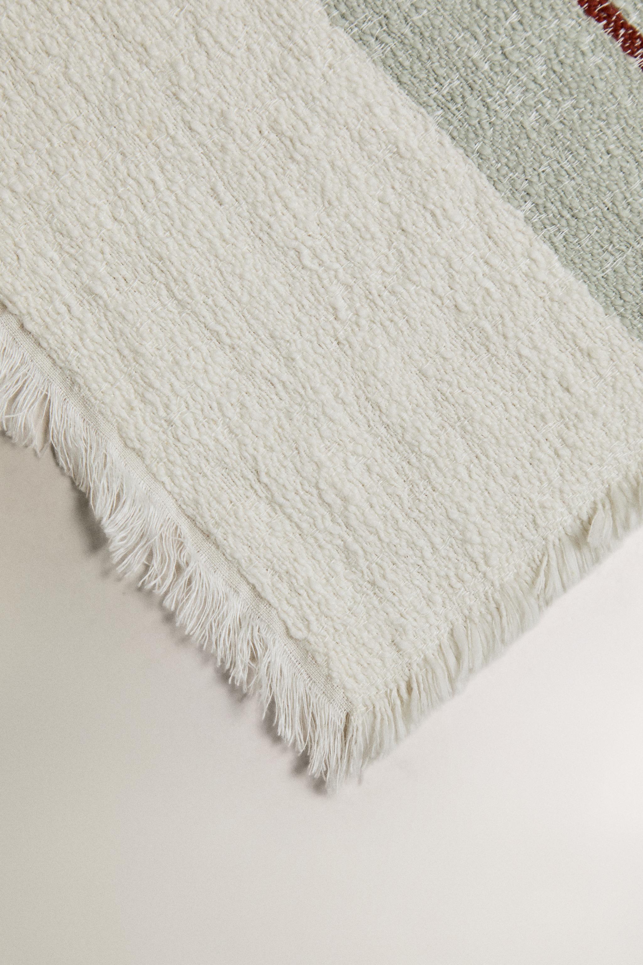 STRIPED COTTON LINEN BLANKET