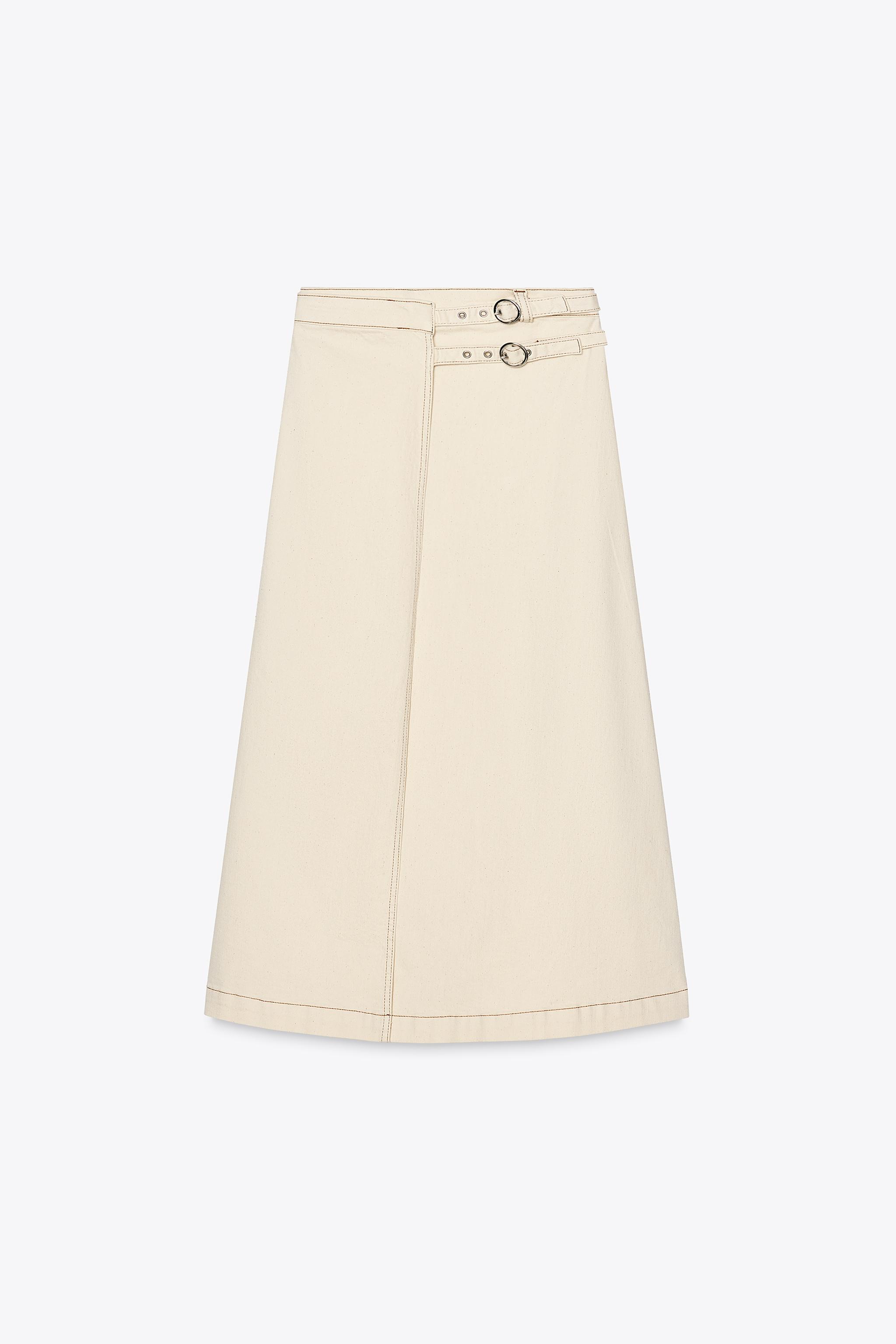 1975 デニムクロスミディスカート - エクリュ | ZARA Japan / 日本