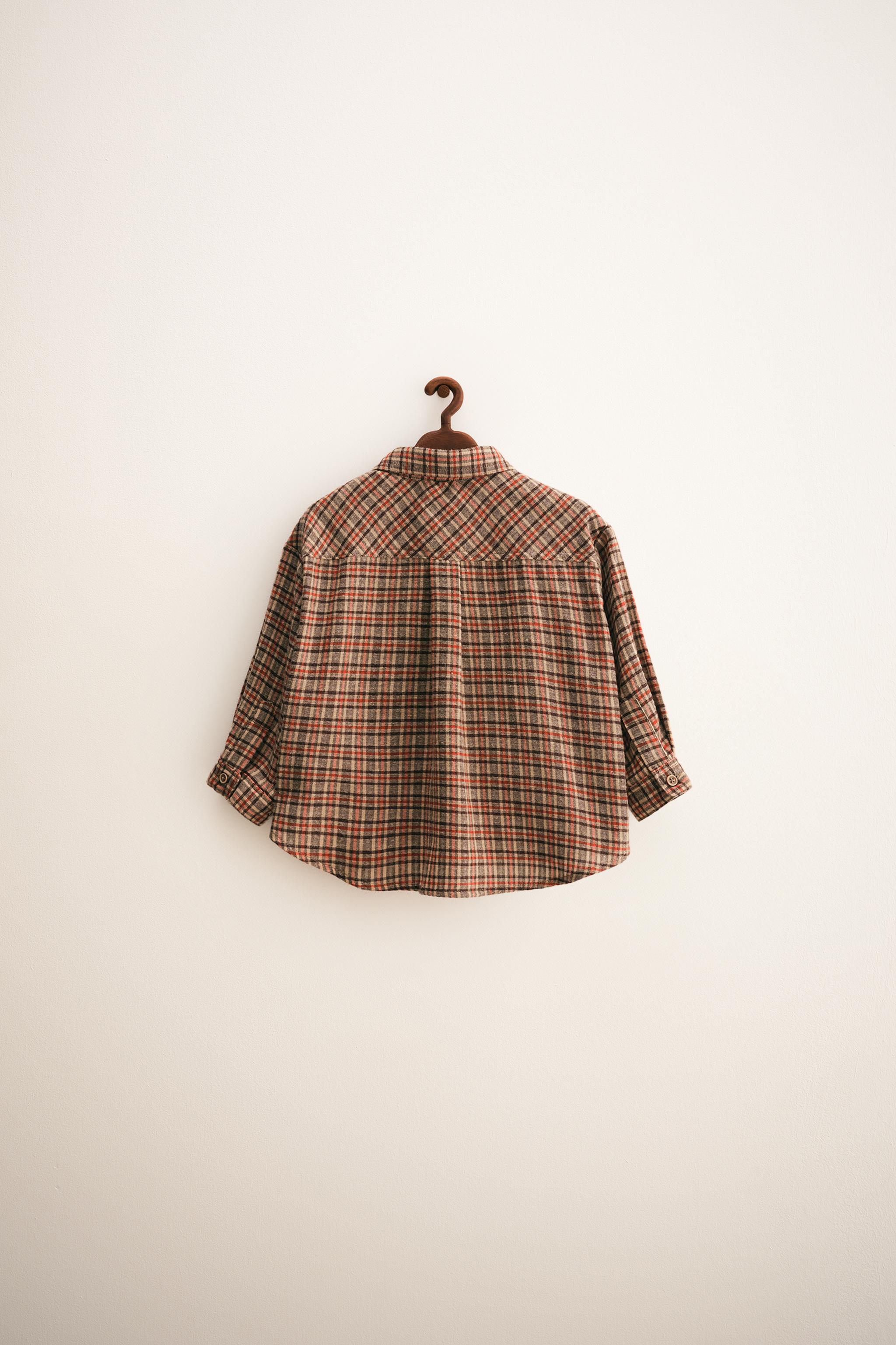 LOWCLASSIC ブラウン チェックシャツ ZARA TIMELESS - チェック柄シャツ - ブラウン | ZARA Japan / 日本