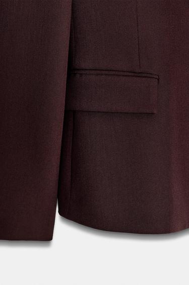 VESTE AJUSTÉE ÉPAULETTES - Bordeaux de Zara - Image 6