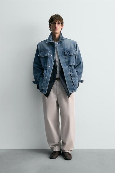 PARKA DENIM PETOS UTILITY LIMITED EDITION - Azul medio de Zara