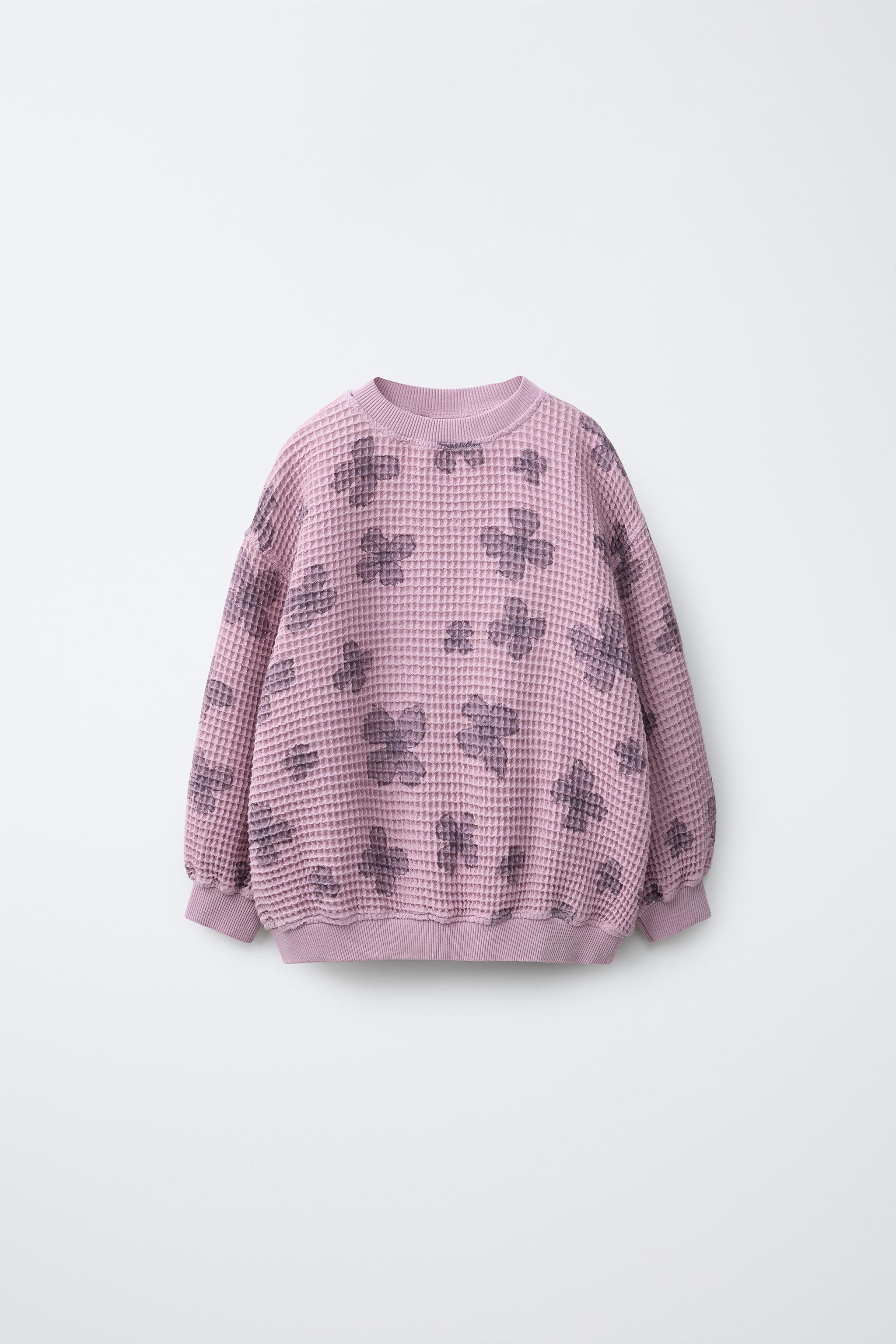 SWEAT WAFFLE À FLEURS