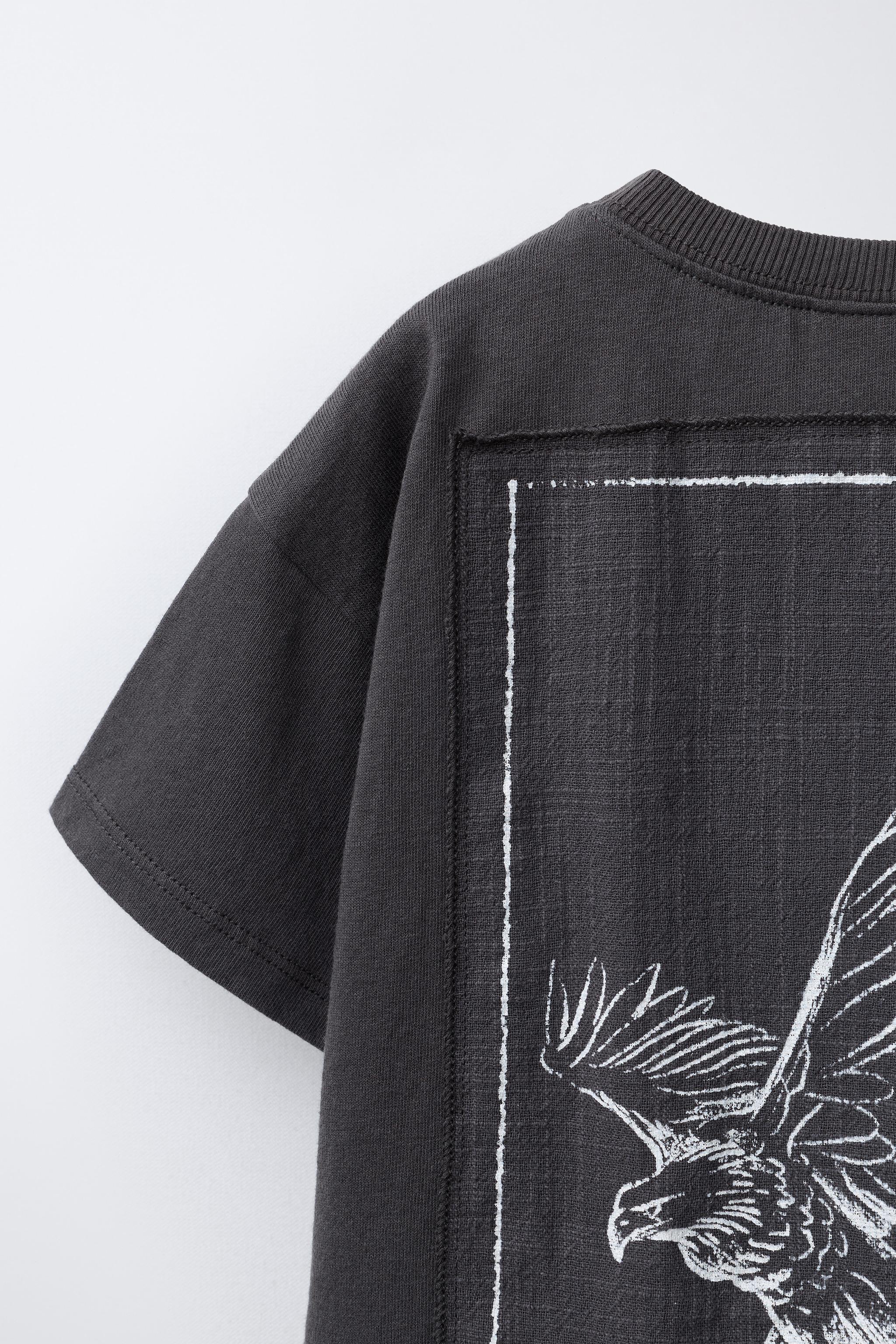EMBROIDERED ANIMAL T-SHIRT - Ecru | ZARA United States
