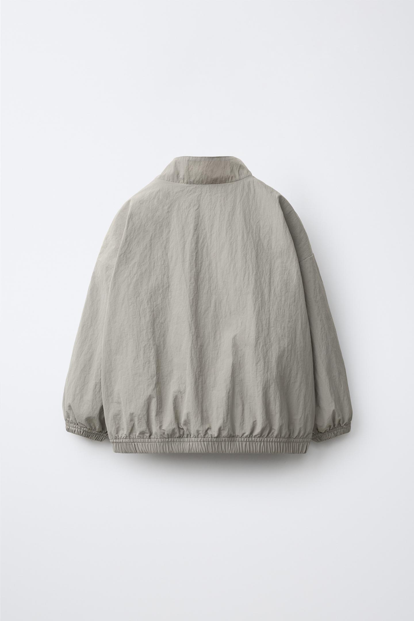 Детская куртка Zara Technical Zip-Up, цвет: Серый — фото 3