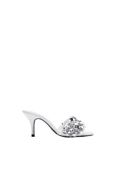 BEADED HIGH-HEEL SANDALS