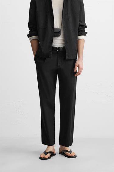 STRAIGHT-LEG TROUSERS - Black by Zara - Image 1