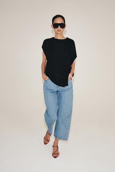ASYMMETRIC KNIT TOP - Black by Zara - Image 0