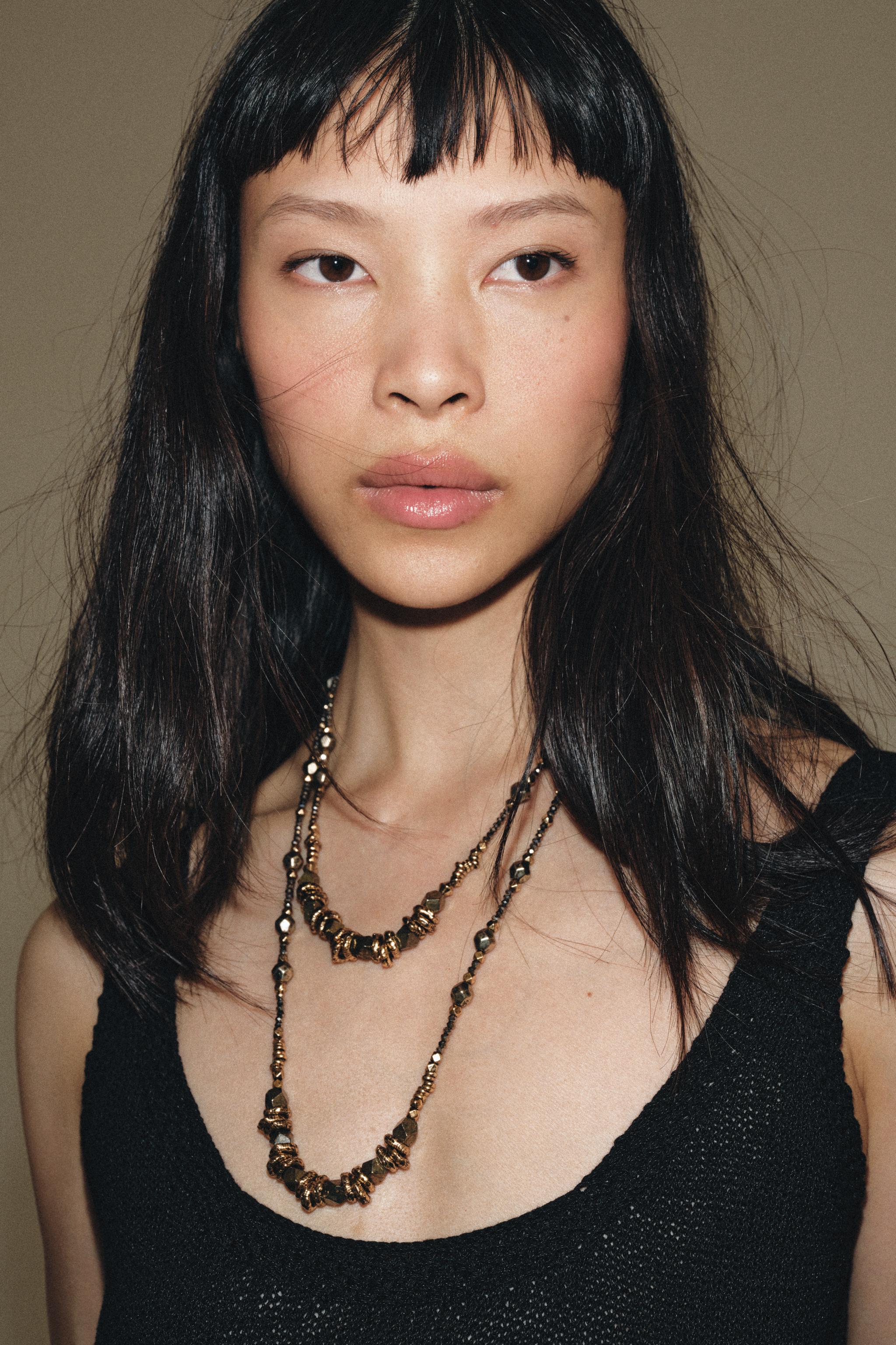 Женские аксессуары Zara PACK OF 2 COMBINED PIECE NECKLACES