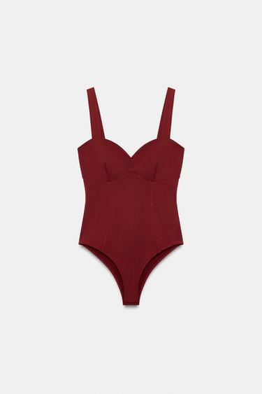 بودي بحمالات - بورجندي الخاص بـ Zara