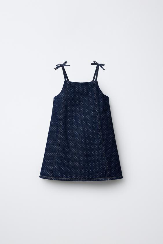 VESTIDO ESTAMPADO TOPOS - Azul de Zara - Imagen 0