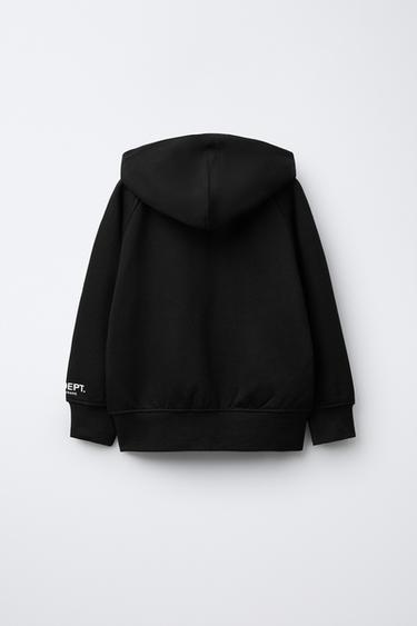 SWEAT EN MOLLETON ZIPPÉ - Noir de Zara - Image 1