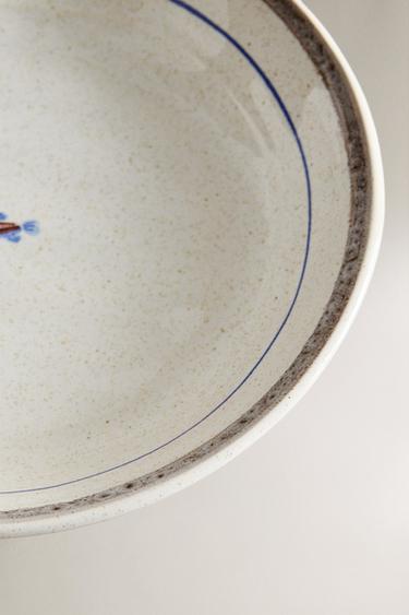 STONEWARE FISH SOUP PLATE - Blue by Zara - Image 2