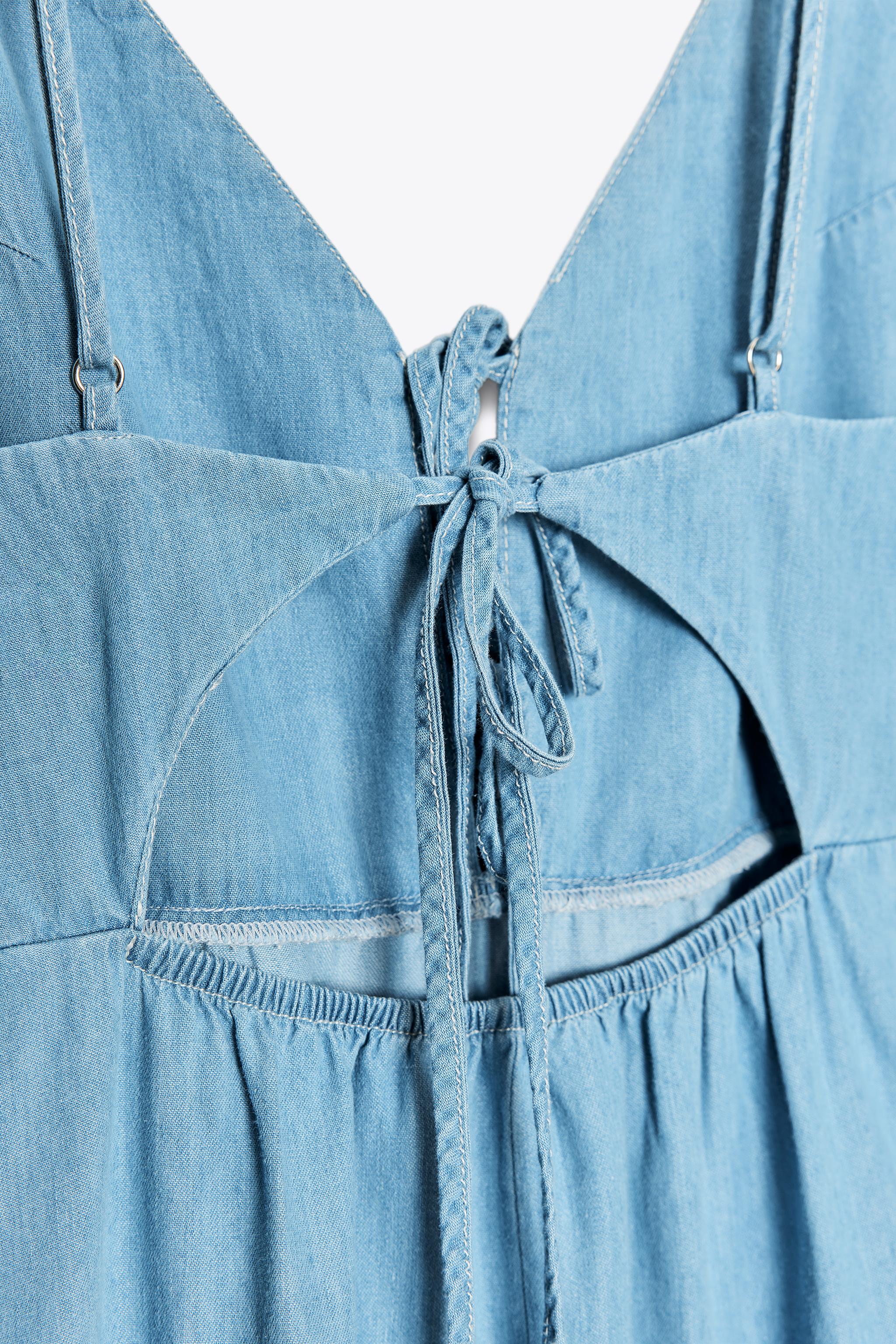 BOW MIDI DRESS - Light blue | ZARA United States